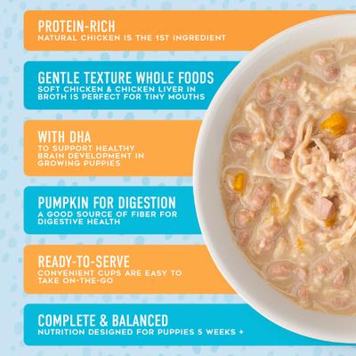 Whole Foods Grain-Free Chicken & Chicken Liver Wet Dog Food, 3-oz cup, case of 4