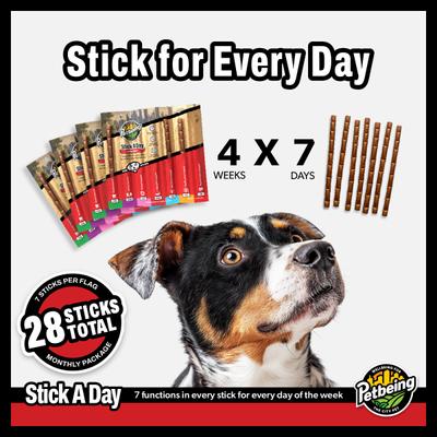 Stick a Day 7-in-1 Functions Daily Real Meat Supplement for Dogs, Mix, 28 count