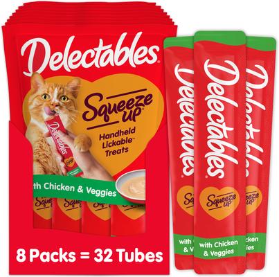 Delectables Squeeze Up Tuna & Shrimp Lickable Cat Treat, 0.5-oz tube, 32 count