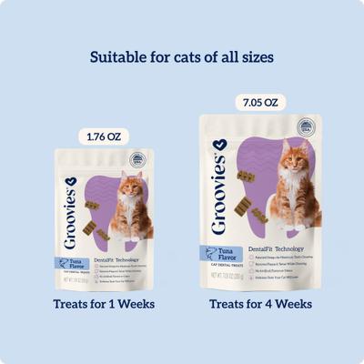 Tuna Flavor Dental Cat Chews, 7.05-oz bag