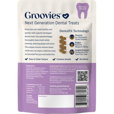 Masticables dentales para gatos con sabor a atún, bolsa de 7.05 oz