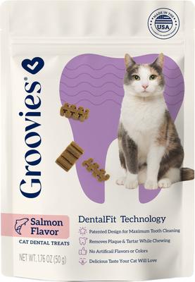 Salmon Flavor Dental Cat Chews, 1.76-oz bag