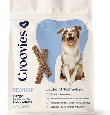 Senior Small Chicken Flavor Dental Dog Chews, 43 count