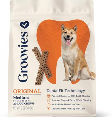 Original Medium Chicken Flavor Dental Dog Chews, 45 count