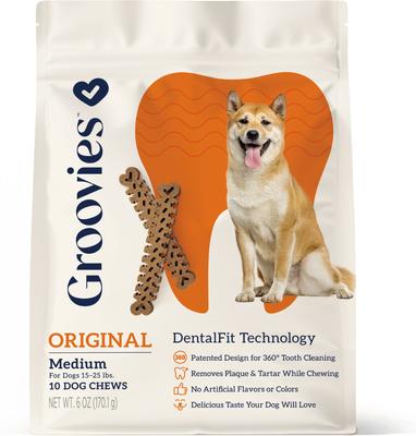 Senior Small Chicken Flavor Dental Dog Chews, 43 count
