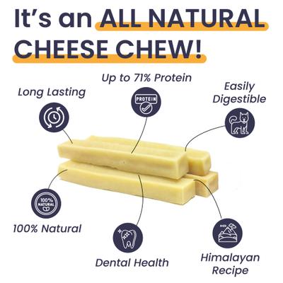 Belgian Himalayan Cheese Recipe Dog Chew, Small, 4 count
