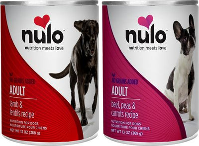 Bundle: Nulo Lamb & Lentils Recipe + Freestyle Beef, Peas & Carrot Recipe Canned Dog Food