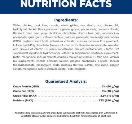 i/d Digestive Care Chicken & Vegetable Stew Wet Cat Food, 2.9-oz, case of 24