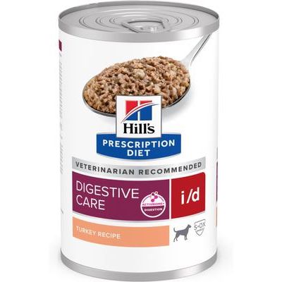Paquete: Hill's Prescription Diet i/d Digestive Care con pavo, alimento enlatado para perros, 13 oz, caja de 12 y Hill's Prescription Diet i/d Digestive Care con sabor a pollo, alimento seco para perros, bolsa de 17.6 lb