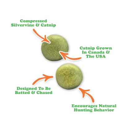 Purrple Passion Compressed Catnip Ball Refill, 2 count