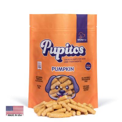 Pupitos Quinoa & Pumpkin Puffs Crunchy Dog Treats, 4-oz bag
