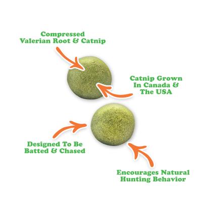 Kalico Kush Compressed Catnip Ball Refill, 2 count