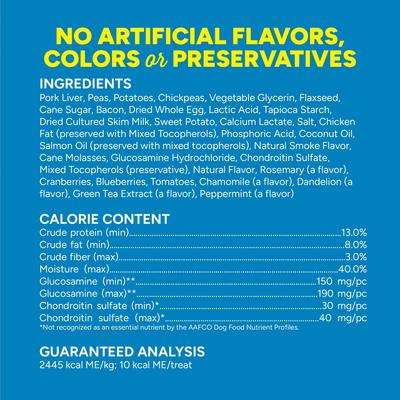Dynamo Dog Hip & Joint Bacon Formula Grain-Free Soft Chew Dog Treats, 14-oz bag