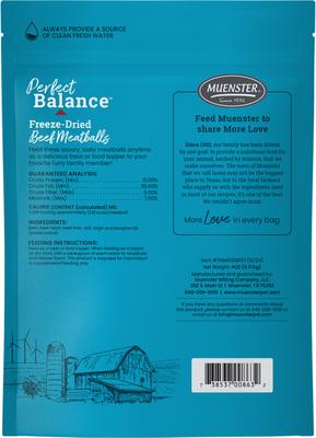 Perfect Balance Beef Meatballs Freeze-Dried Dog Treats, 4-oz bag