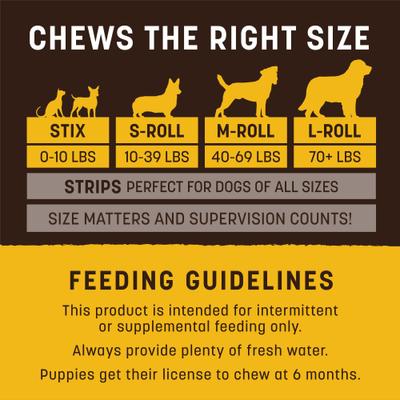 No-Hide Seasonal Rolls Pumpkin Spice Recipe Large Natural Rawhide Alternative Dog Chew