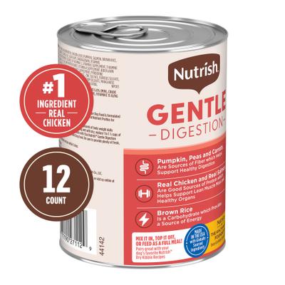 Bundle: Rachael Ray Nutrish Gentle Digestion Real Chicken, Pumpkin & Salmon + Real Beef & Pumpkin Canned Dog Food