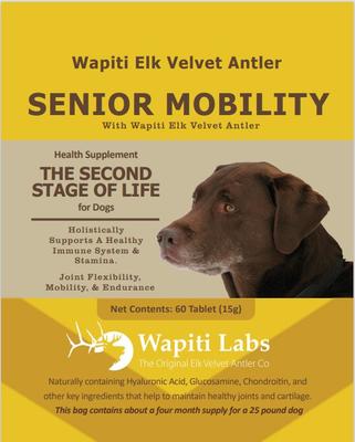 Senior Mobility Elk Velvet Antler Tablets Dog Supplement, 60 count