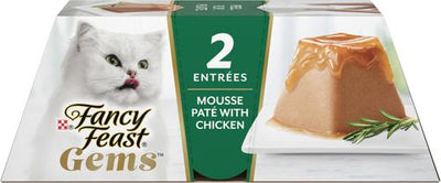 Gems Mousse Chicken & a Halo of Savory Gravy Pate Wet Cat Food, 2-oz tray, 16 count