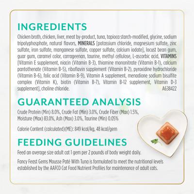 Gems Mousse Tuna & a Halo of Savory Gravy Pate Wet Cat Food, 2-oz tray, 16 count