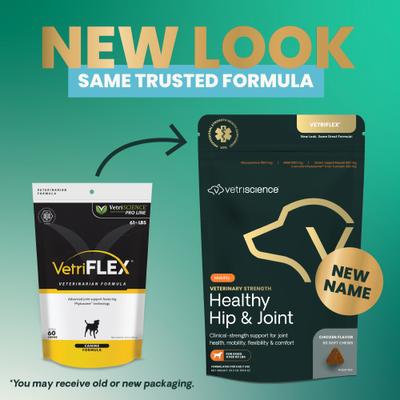 Veterinary Strength Healthy Hip & Joint Chicken Flavored Supplement Chews for Large Dogs, 60 Count