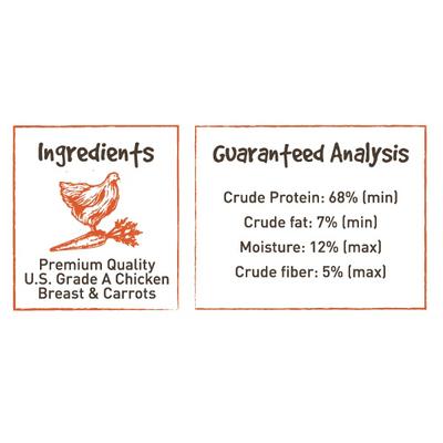 Chicken & Carrot Sliders Dehydrated Dog Treats, 5-oz bag