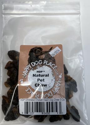 Dehydrated Chicken Hearts Dog Treats, 3-oz bag