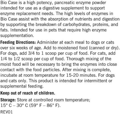 Bio Case Pancreatic Enzyme Powder for Dogs, 12-oz jar