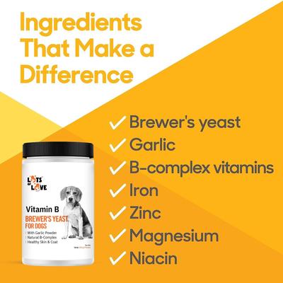 Brewer's Yeast Garlic Flavored Skin & Coat Powder Supplement for Dogs, 16-oz jar
