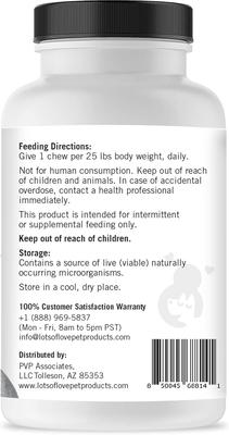 Probiotics Chew Digestive Aid for Dogs, 90 count