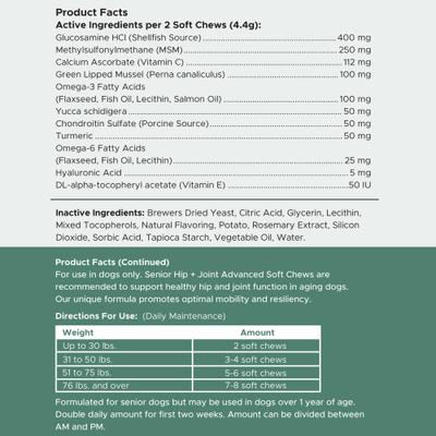 Essential 12-in-1 Multifunctional Support Chews Dog Supplement & Chew + Heal Senior Hip + Joint Chews Dog Supplement, 240 count