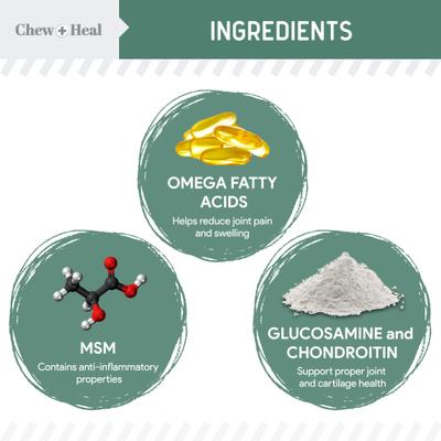 Essential 12-in-1 Multifunctional Support Chews Dog Supplement & Chew + Heal Senior Hip + Joint Chews Dog Supplement, 240 count