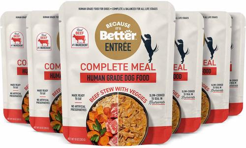 Comida húmeda para perros Entree Complete Meal Lamb Stew con arroz, bolsa de 10 oz, caja de 6