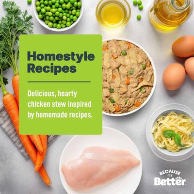 Comida húmeda para perros Entree Complete Meal Chicken & Pasta Recipe, bolsa de 10 oz, caja de 6