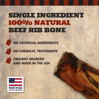 Rib Bone Dog Treat, 8 count