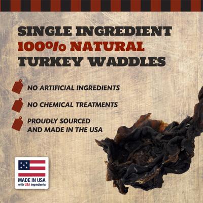 Turkey Waddles Natural Dog Chews, 9-oz bag