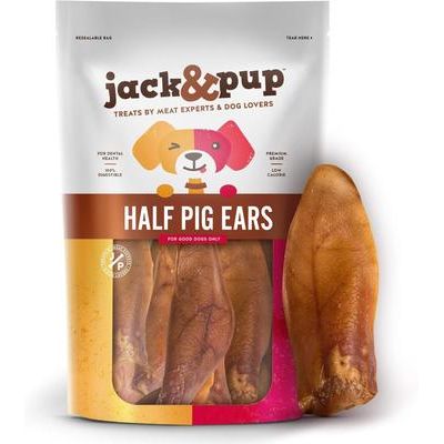 Golosinas para perros con forma de media oreja de cerdo, 18 unidades