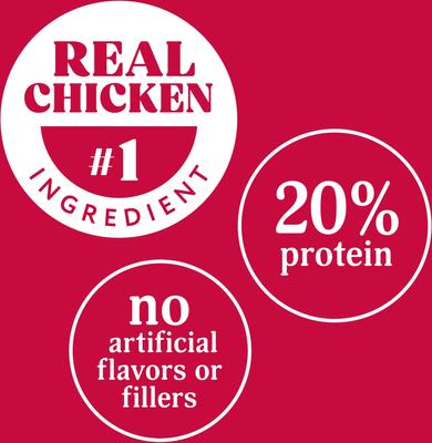 Chicken & Apple Sausage Slices Dog Treats, 18-oz bag