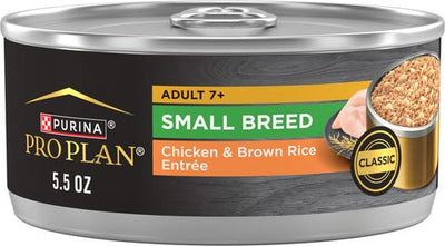 Senior Small Breed Chicken & Brown Rice Entree Pate Wet Dog Food, 5.5-oz can, case of 24