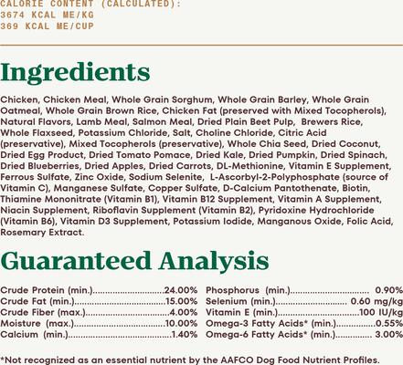 Ultra Adult High Protein Trio of Proteins Chicken, Lamb & Salmon Dry Dog Food, 24-lb bag