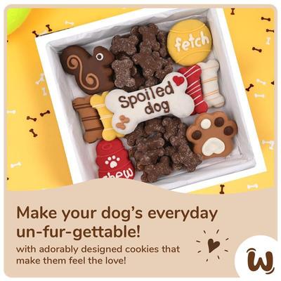 Woof It Down Donuts - Golosina crujiente para perros, 2 unidades