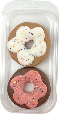 Woof It Down Donuts - Golosina crujiente para perros, 2 unidades