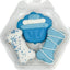 Birthday Blue Cupcake Platter Dog Crunchy Treat, 5 count