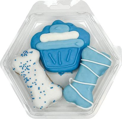 Birthday Blue Cupcake Platter Dog Crunchy Treat, 5 count