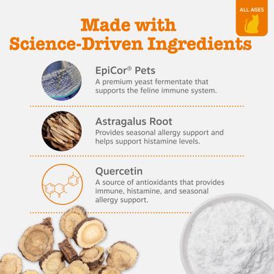 Aller-Immune Bites Bacon Flavored Lysine Supplement for Cats, 60 count