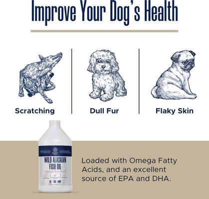 Wild-Caught Alaskan Fish Oil Blend Skin & Coat Supplement for Dogs, 64-fl oz bottle