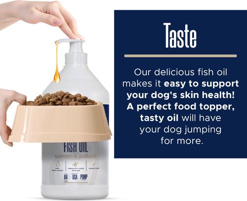 Wild-Caught Alaskan Fish Oil Blend Skin & Coat Supplement for Dogs, 64-fl oz bottle
