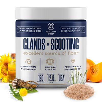 Glands Bowel Support Soft Chew Digestive Supplement for Dogs, 120 count