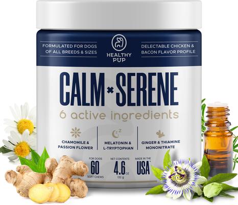 Anxiety Soft Chews Calming Supplement for Dogs, 60 Count