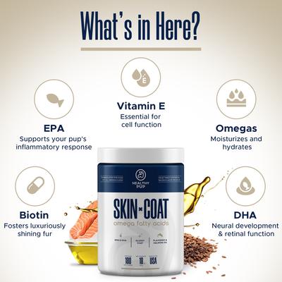 Omega Soft Chews Skin & Coat Supplement for Dogs, 180 Count