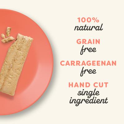 Natural Grain-Free Salmon Fillet Single Ingredient Cat Treats, 6 count, 1.06-oz loin